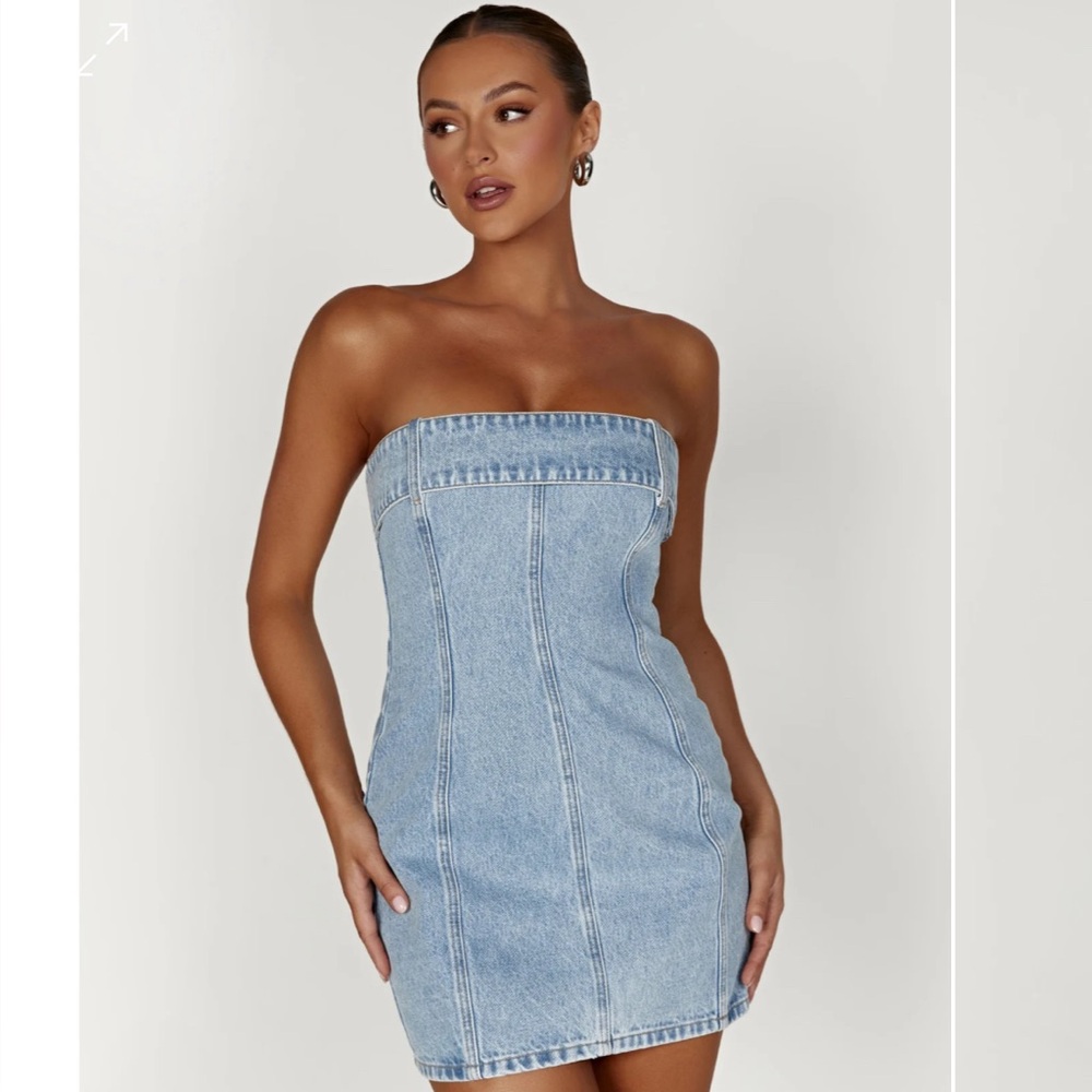 Meshki Denim Mini Dress